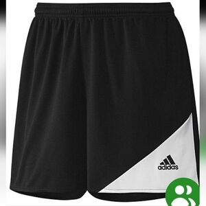 ADIDAS MEN'S CLIMALITE BLACK AND WHITE ATHLETIC SHORTS M